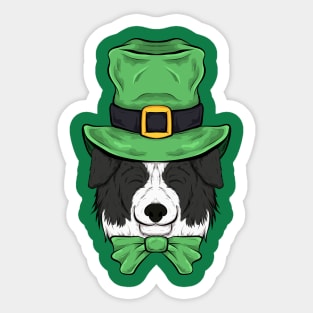 Border Collie patrick day funny dog Sticker